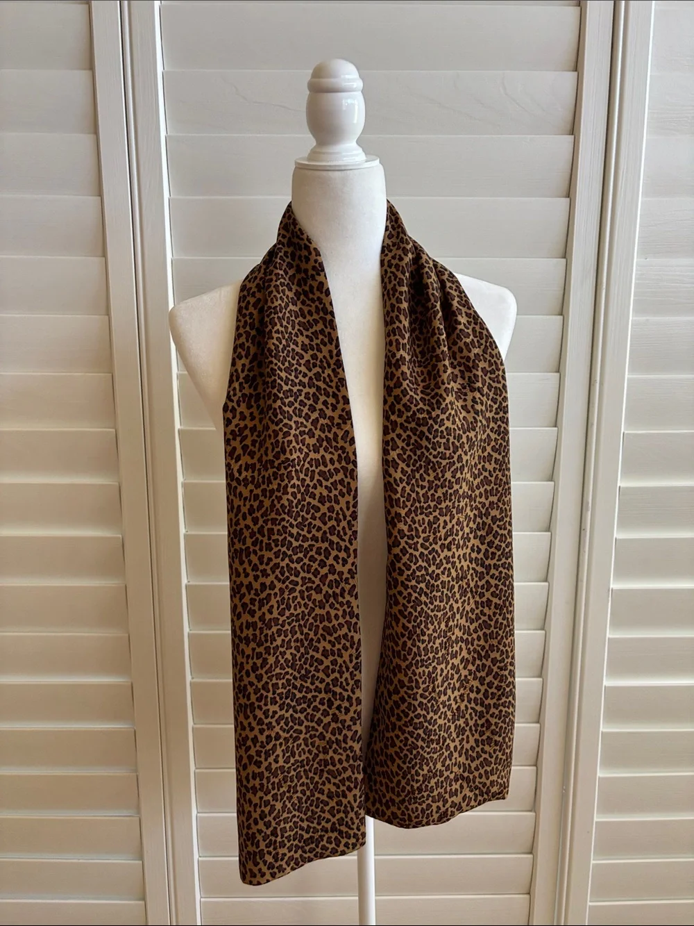 Nicole Miller vintage leopard silk scarf